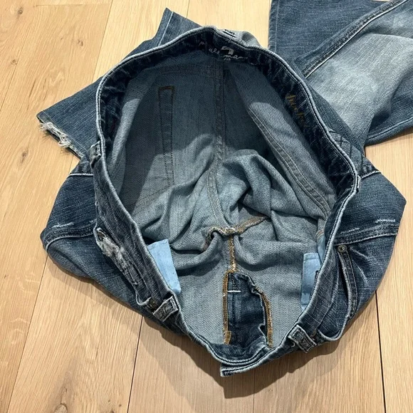7 For All Mankind 7FAM "A" Pocket Bootcut Wide Flare Leg Jeans Blue Size 30 - Picture 10 of 16